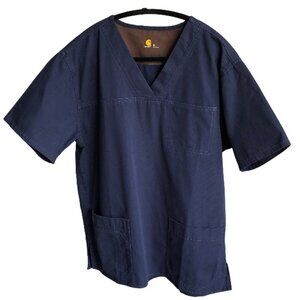 CARHARTT Mens Ripstop Men's Multi-Pocket Scrub Top Boxy Medical Work Medium
